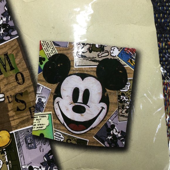 NEW Disney Mickey Mouse Woven Tapestry Pillow & Throw Comic Design - Picture 3 of 8